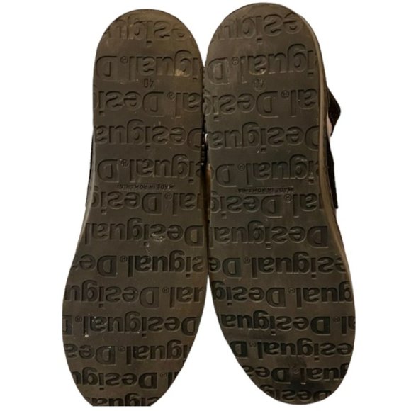 Desigual Rebeldia High Top Black Suede/Patent Sneakers - EU 40 US 9/9.5 - Picture 10 of 12